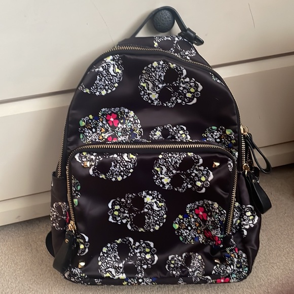 Floral Skull Mid size Backpack/DiaperBag - Picture 3 of 13